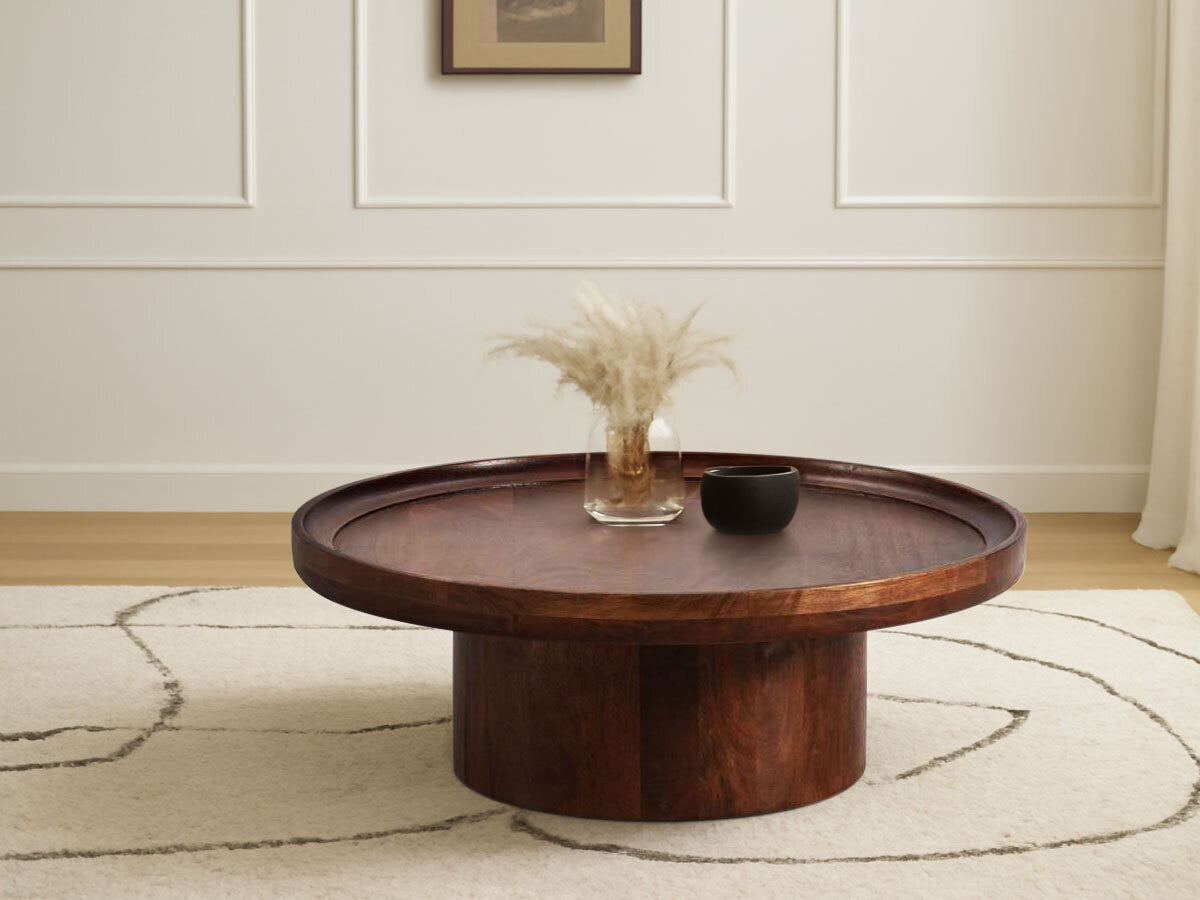 Table basse D.80 cm GABRIELLA bois massif d'acacia