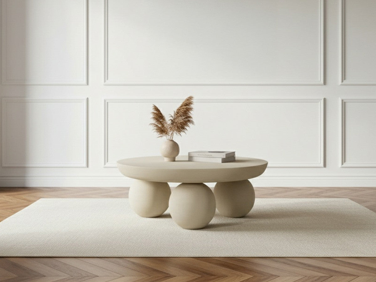 Table basse D.90 cm ALINE pieds ronds