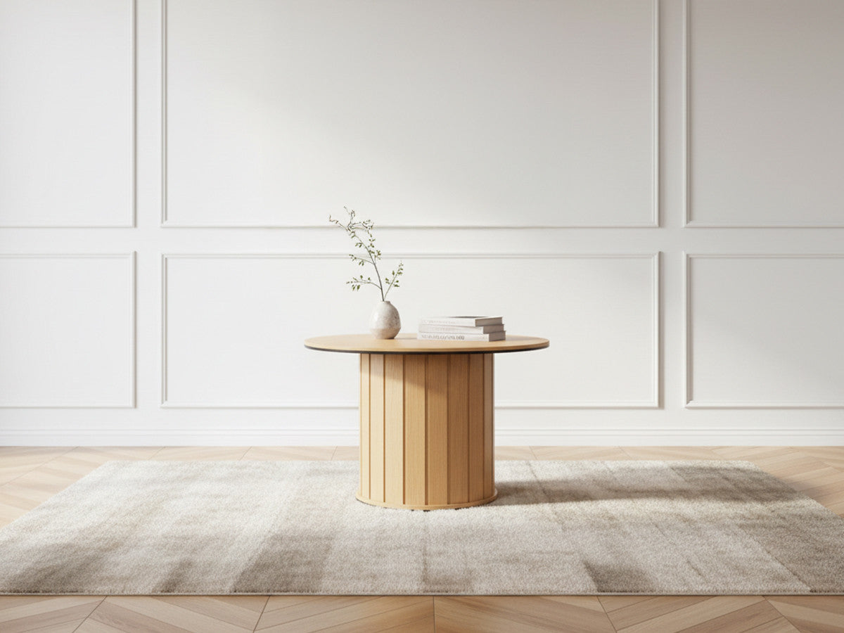 Table basse ronde D.66 cm AMBOISE couleur chêne
