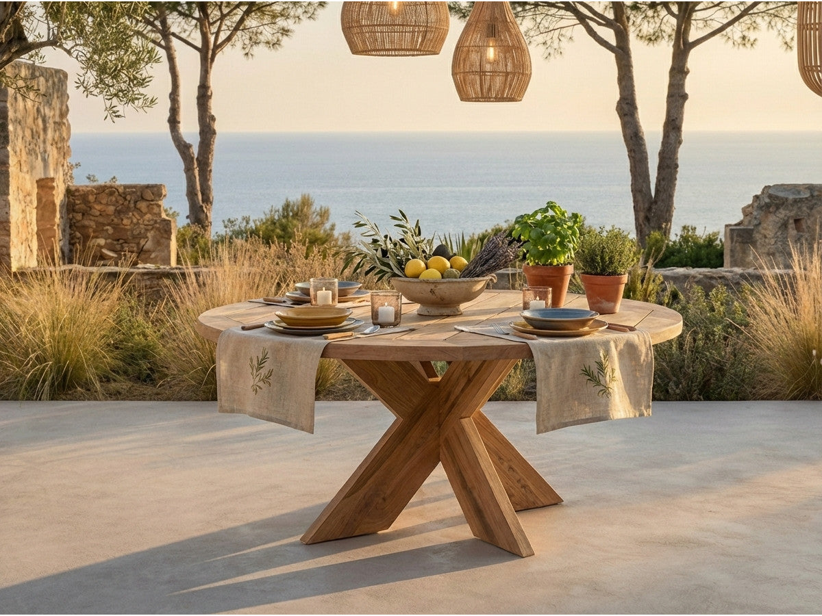 Tuintafel D.150 cm LUNE teakhout