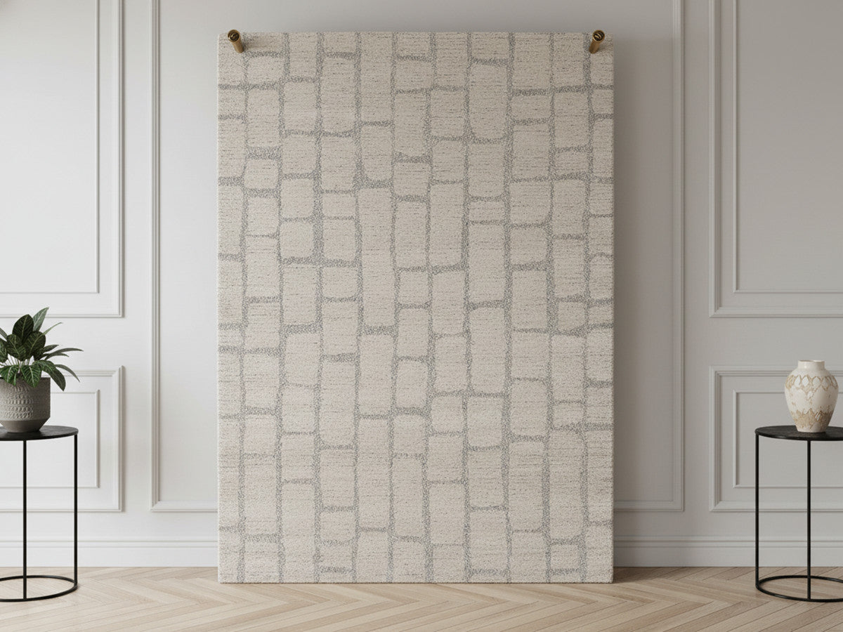 Ikeda laagpolig vloerkleed met abstract patroon