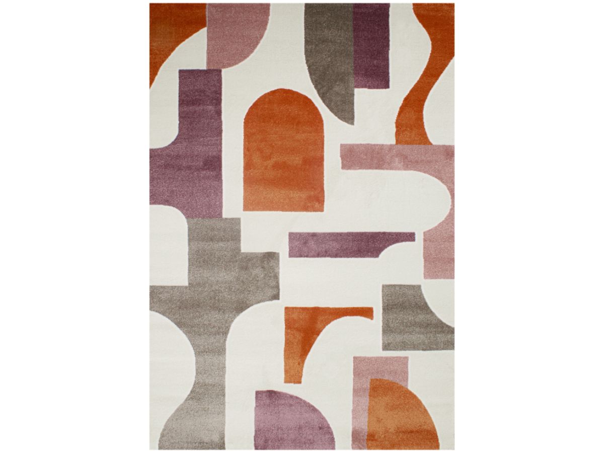 OLIVIA kortpolig vloerkleed met geometrisch patroon