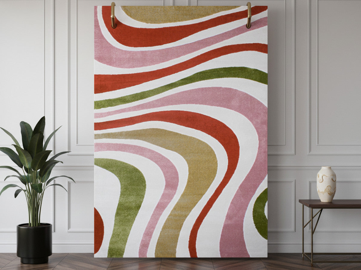 Tapis poils courts ARNITA motif abstrait