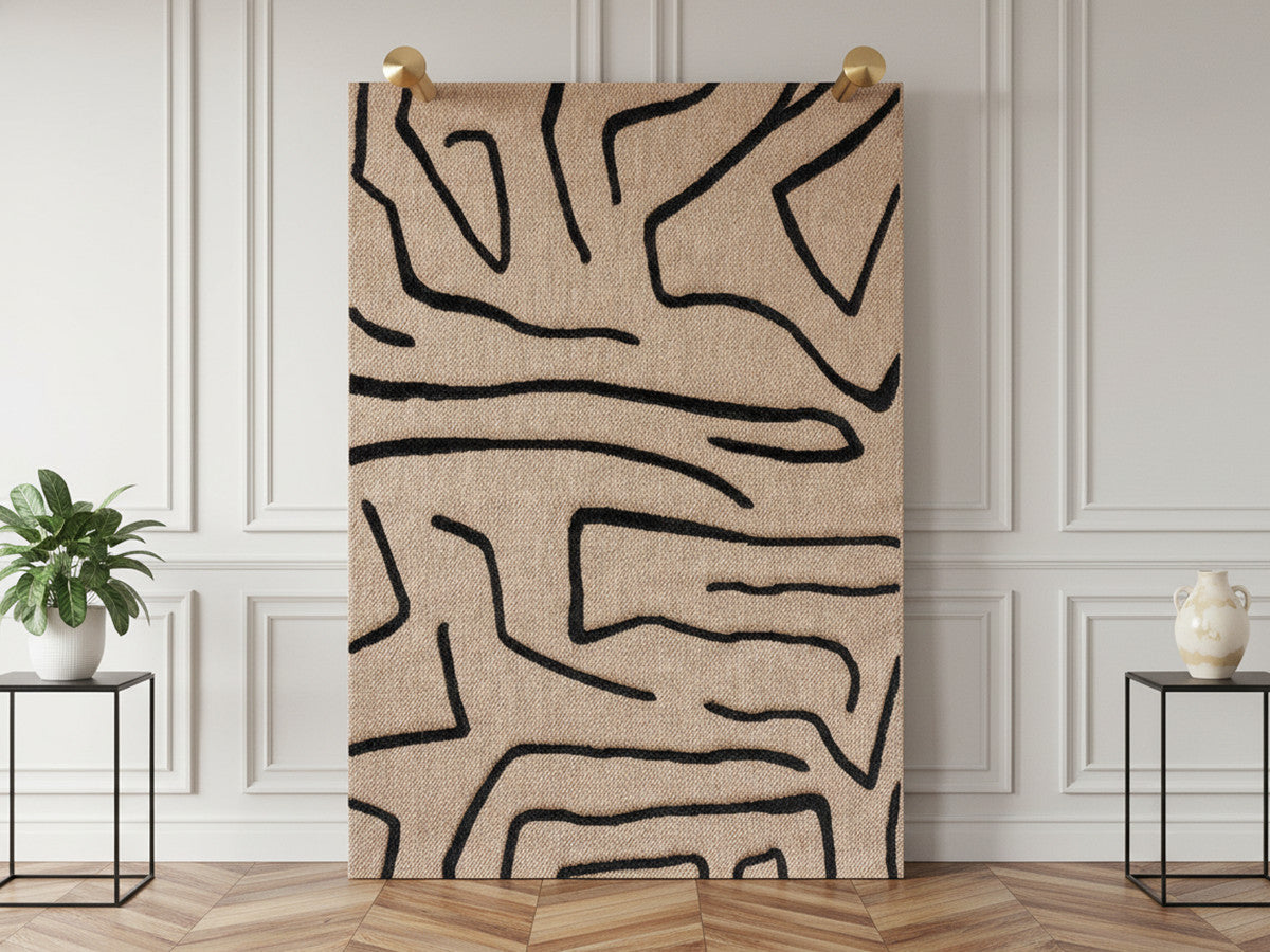 Tapis poils courts ERIKA motif graphique