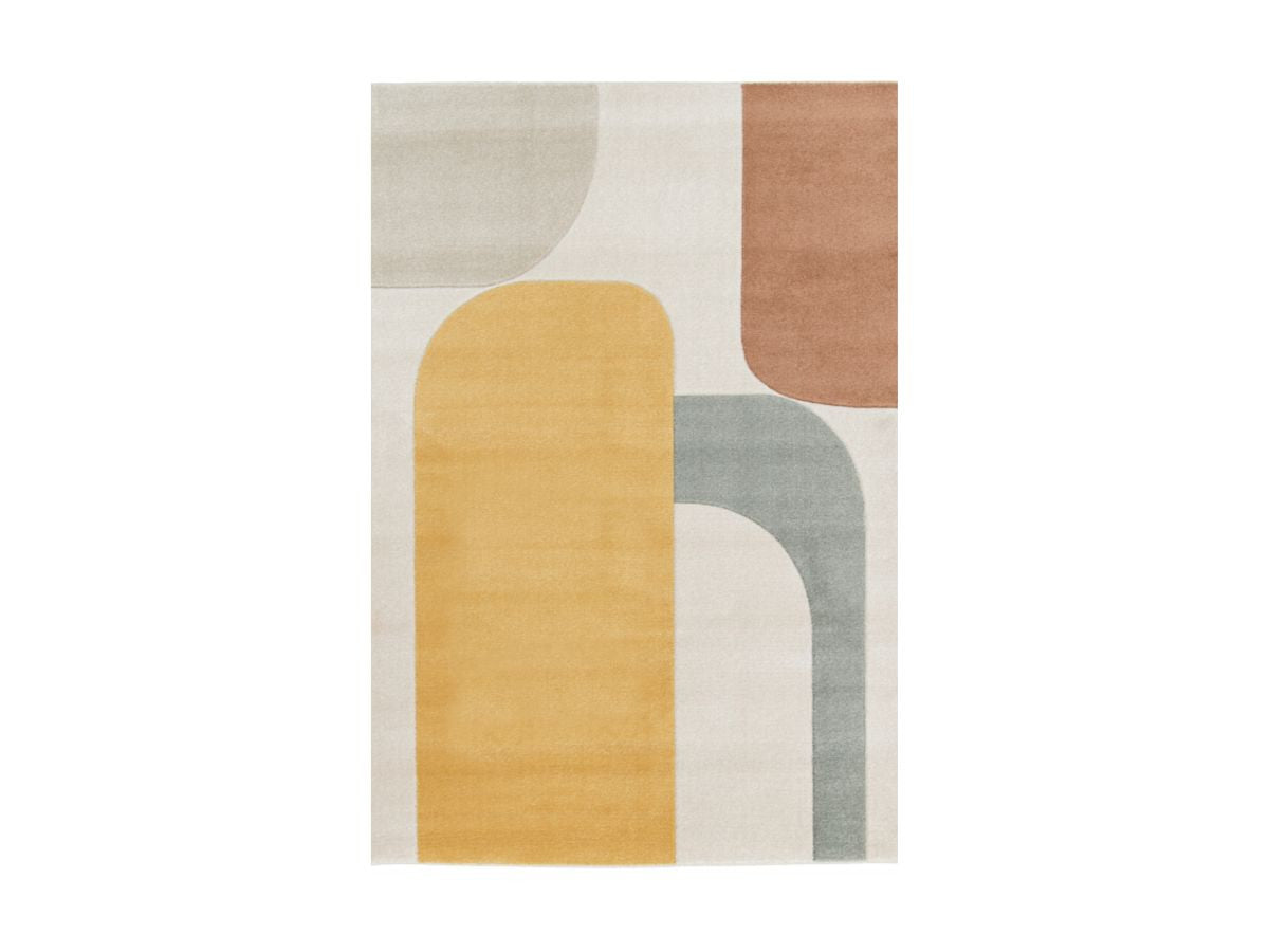 ROBIN kortpolig vloerkleed met abstract patroon