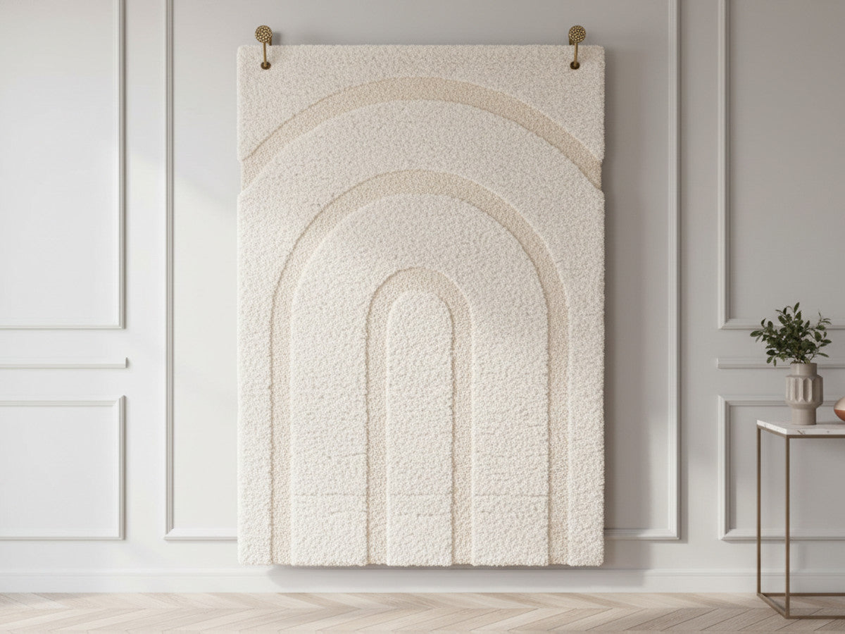 ALBA langpolig vloerkleed met abstract patroon