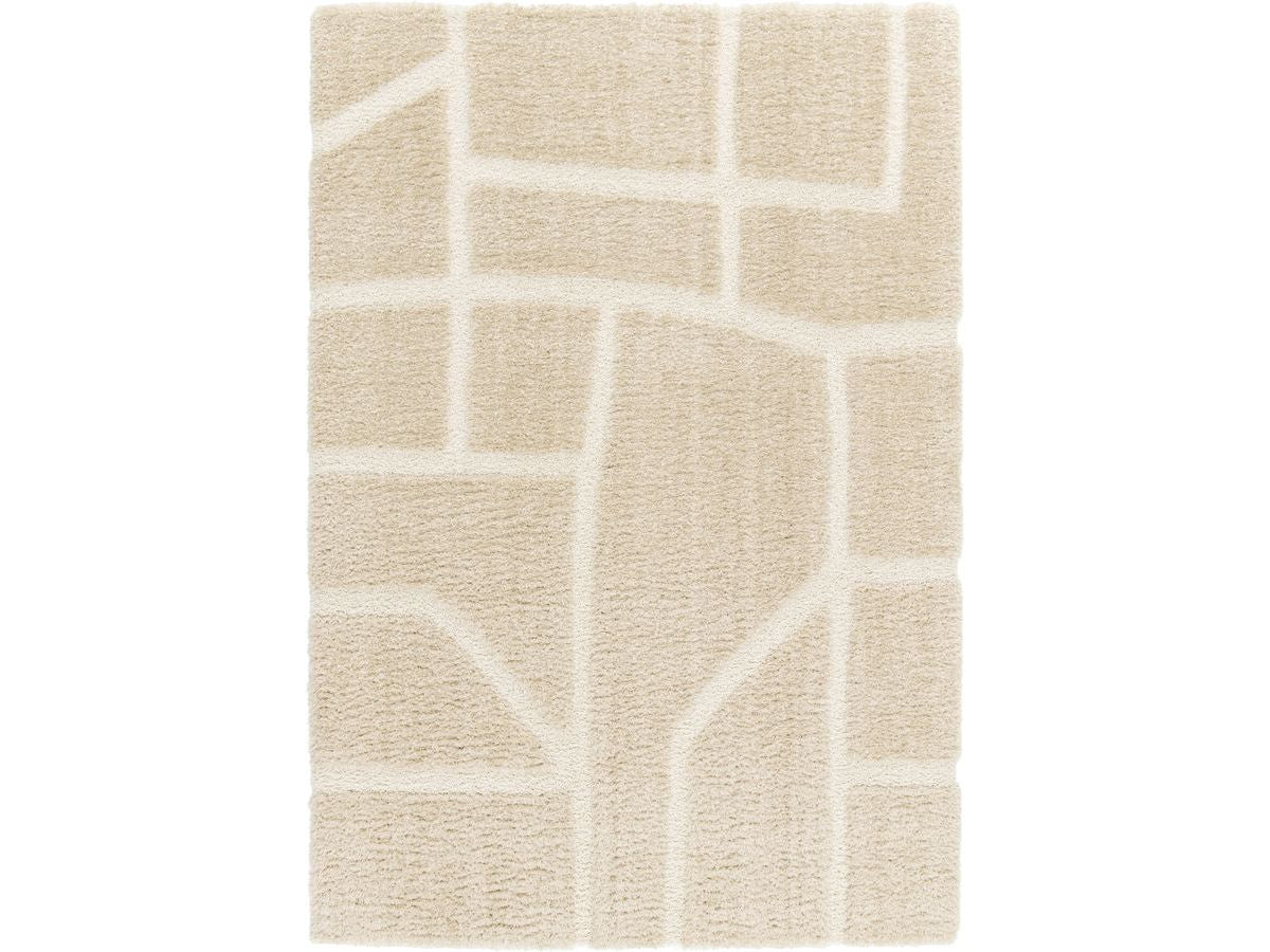 Tapis poils longs MARINA motif graphique