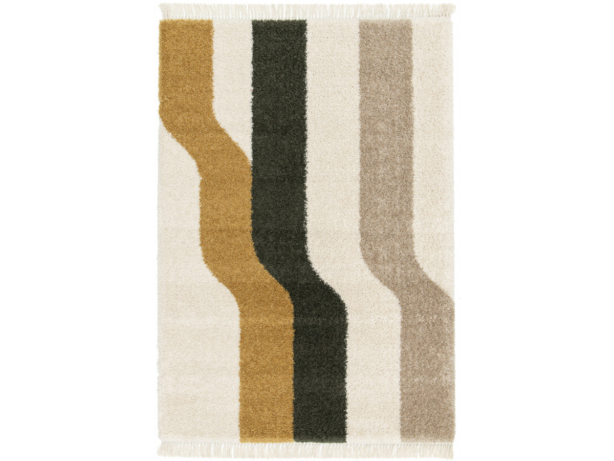 Tapis poils longs REO motif abstrait