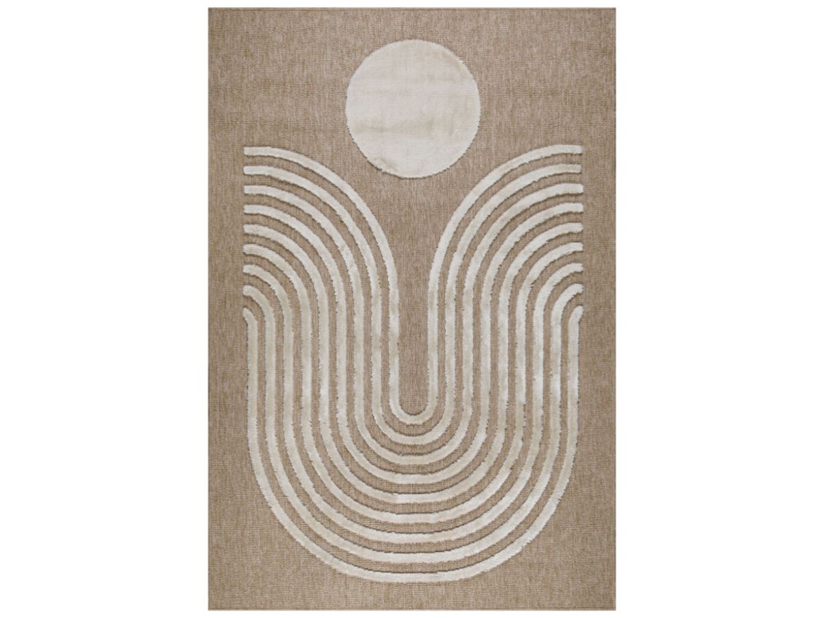 Tapis poils ras BETINA motif abstrait