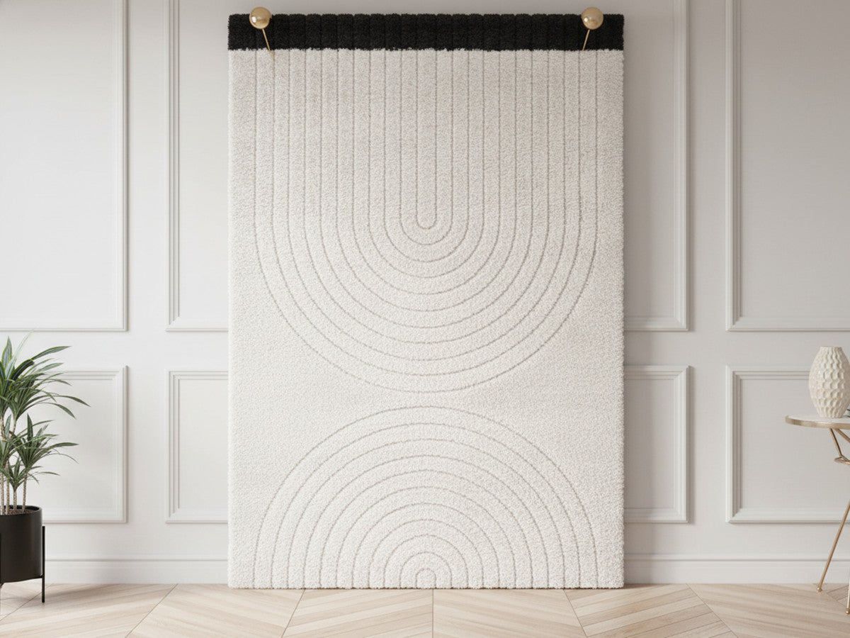 Tapis poils ras DENIS motif abstrait