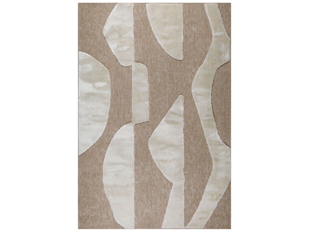 Tapis poils ras EDNA motif abstrait