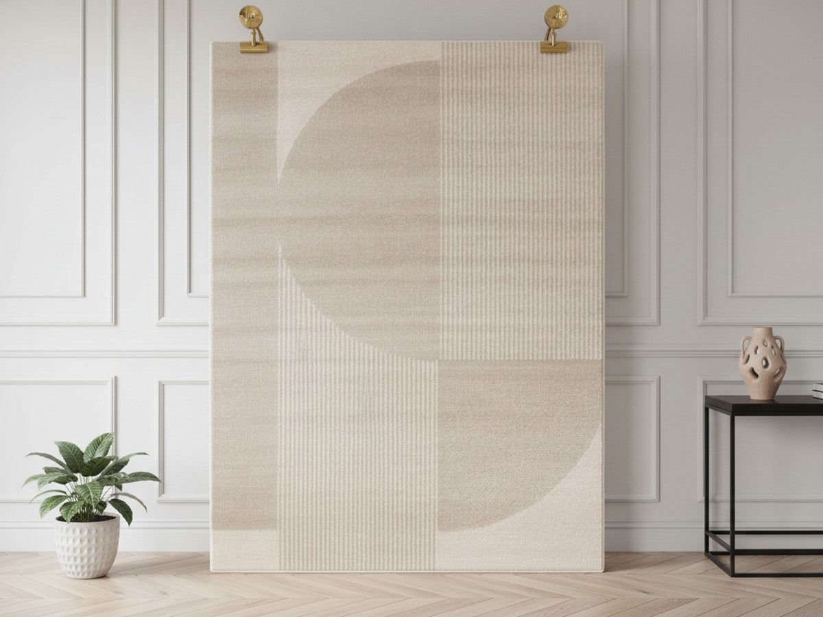 IRENA laagpolig vloerkleed met abstract patroon