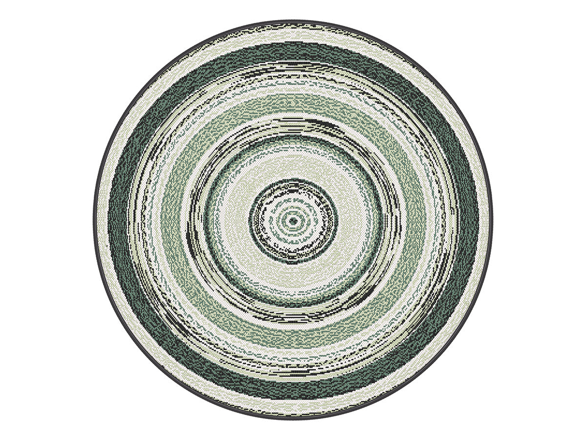 Tapis poils ras IVY motif vintage