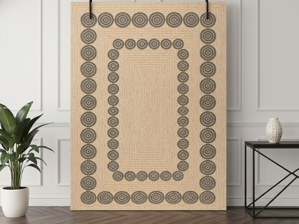 NAMA laagpolig vloerkleed met jute-look