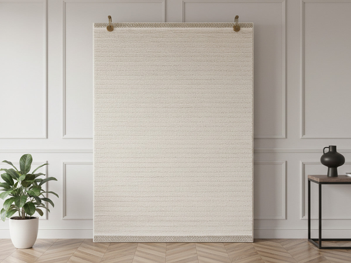 NUBIO laagpolig vloerkleed met grafisch patroon