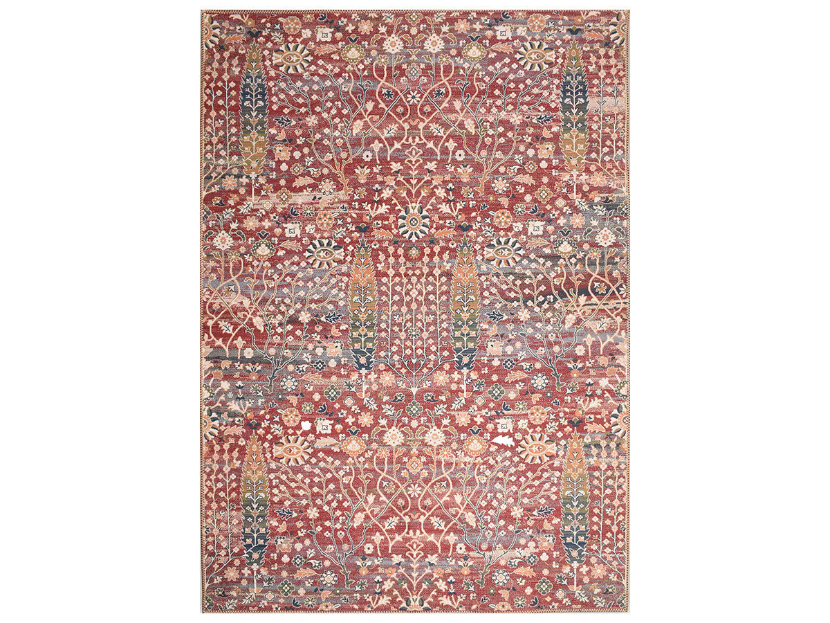 Tapis poils ras PAO motif vintage