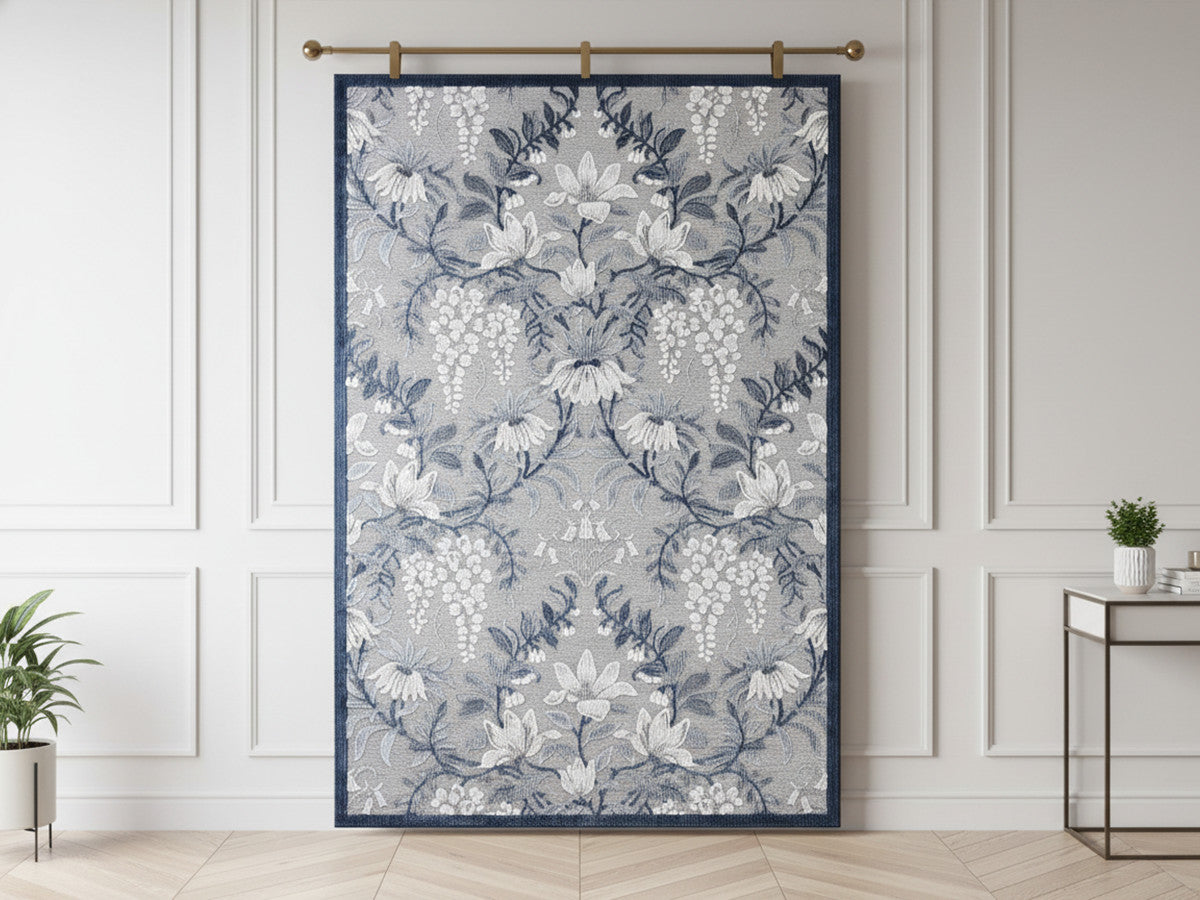 Rebecca laagpolig vloerkleed met vintage patroon