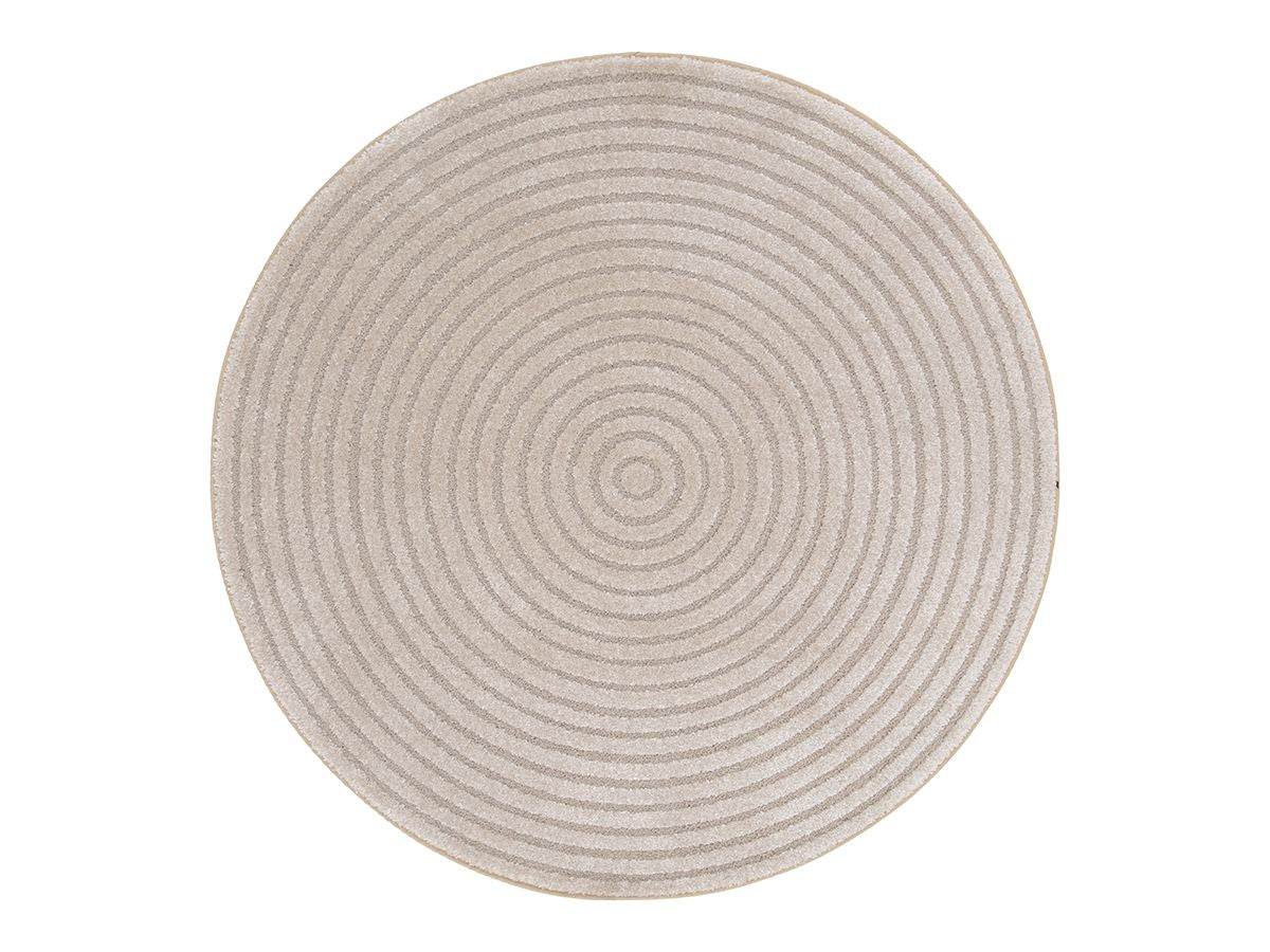 ONDELIA rond laagpolig vloerkleed met geometrisch patroon