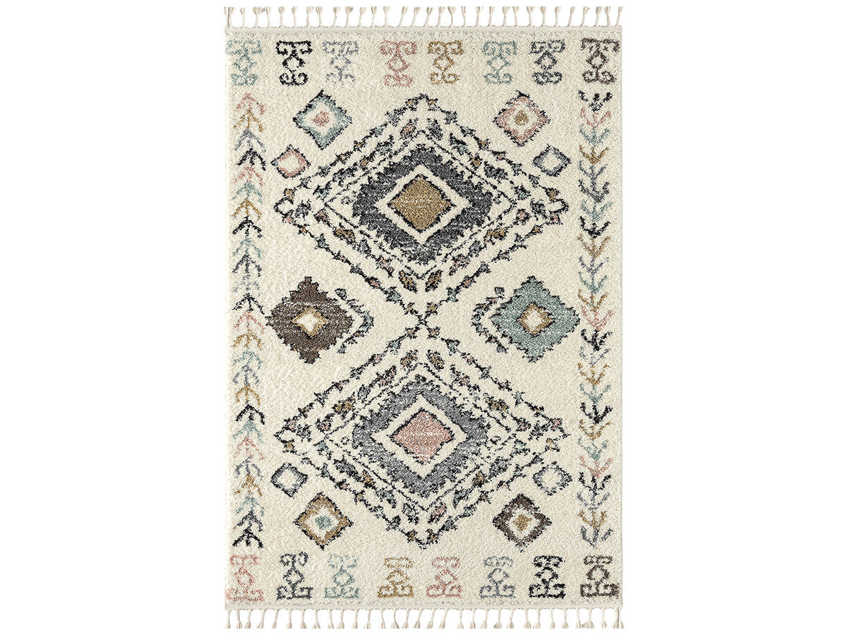 Tapis shaggy ALIX motif berbère