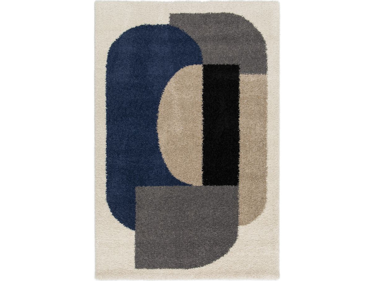 Tapis shaggy EZIO motif abstrait