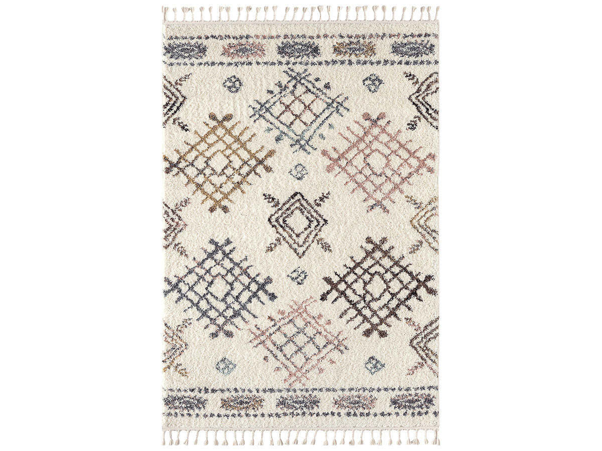 Tapis shaggy IRIS motif berbère