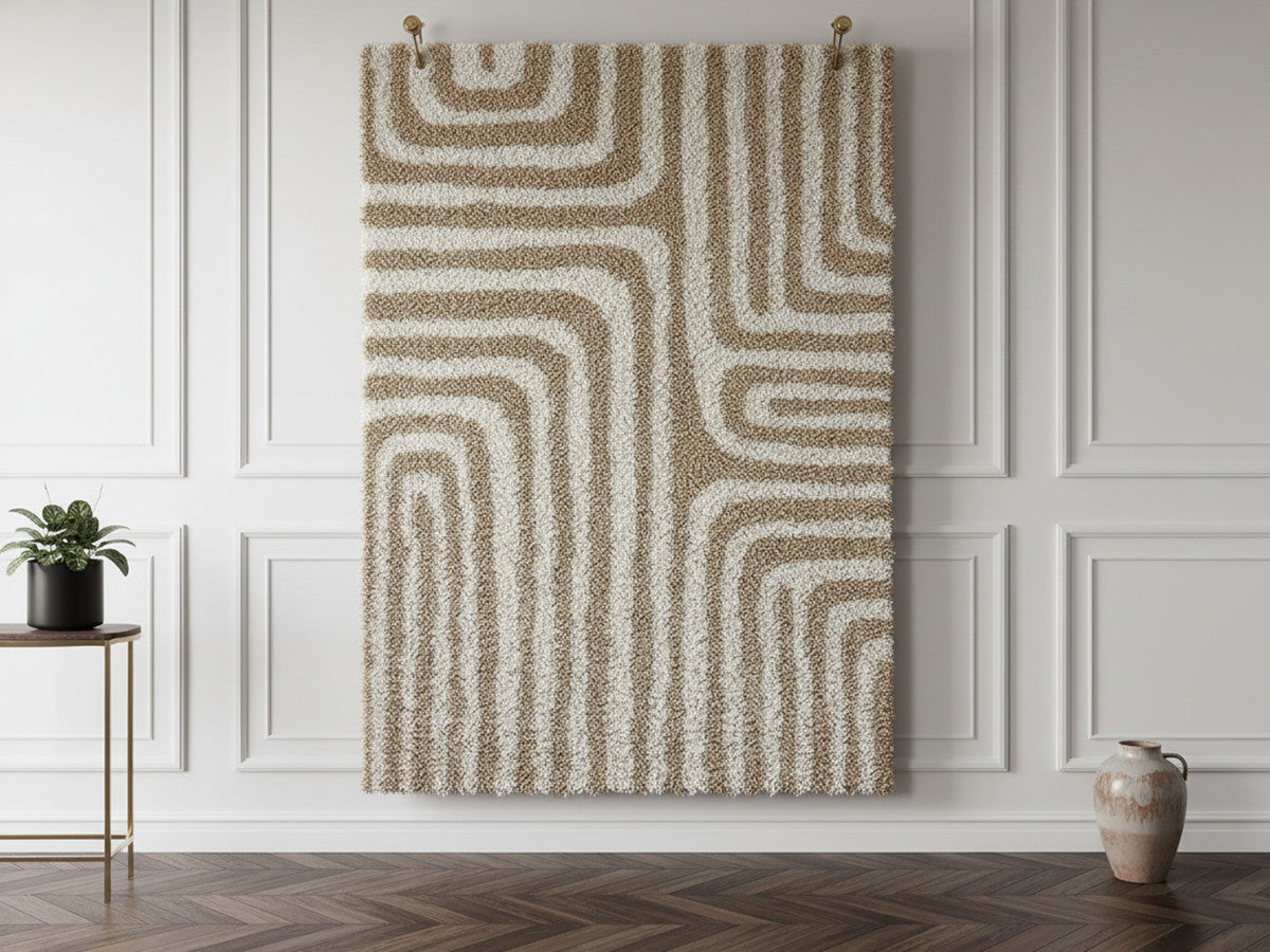 Tapis shaggy KAREN motif abstrait