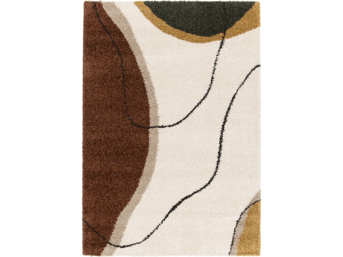 Tapis shaggy LALOU motif abstrait