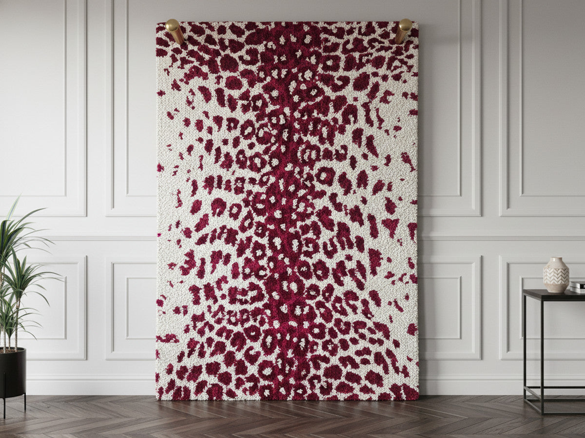 Tapis shaggy MERYL motif léopard Edition Limitée