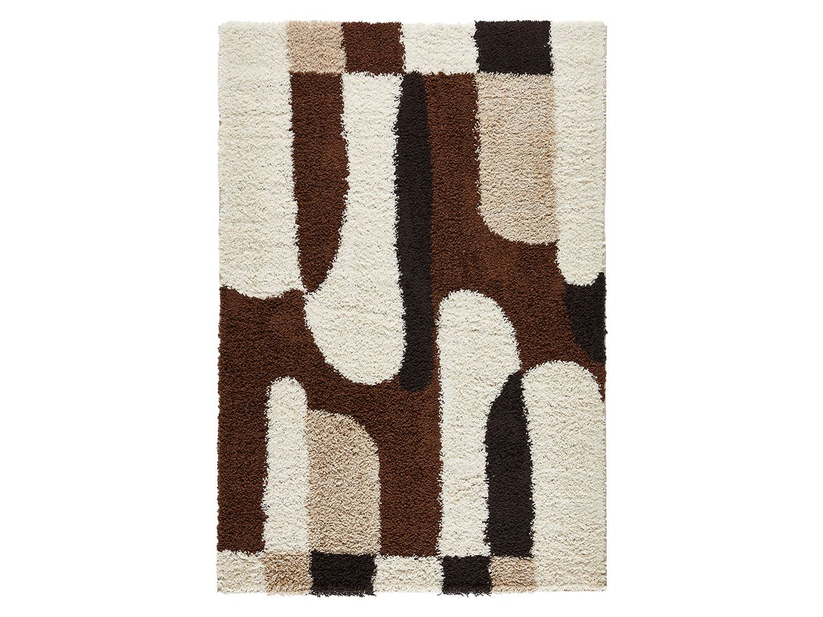 Tapis shaggy WALDEN motif abstrait