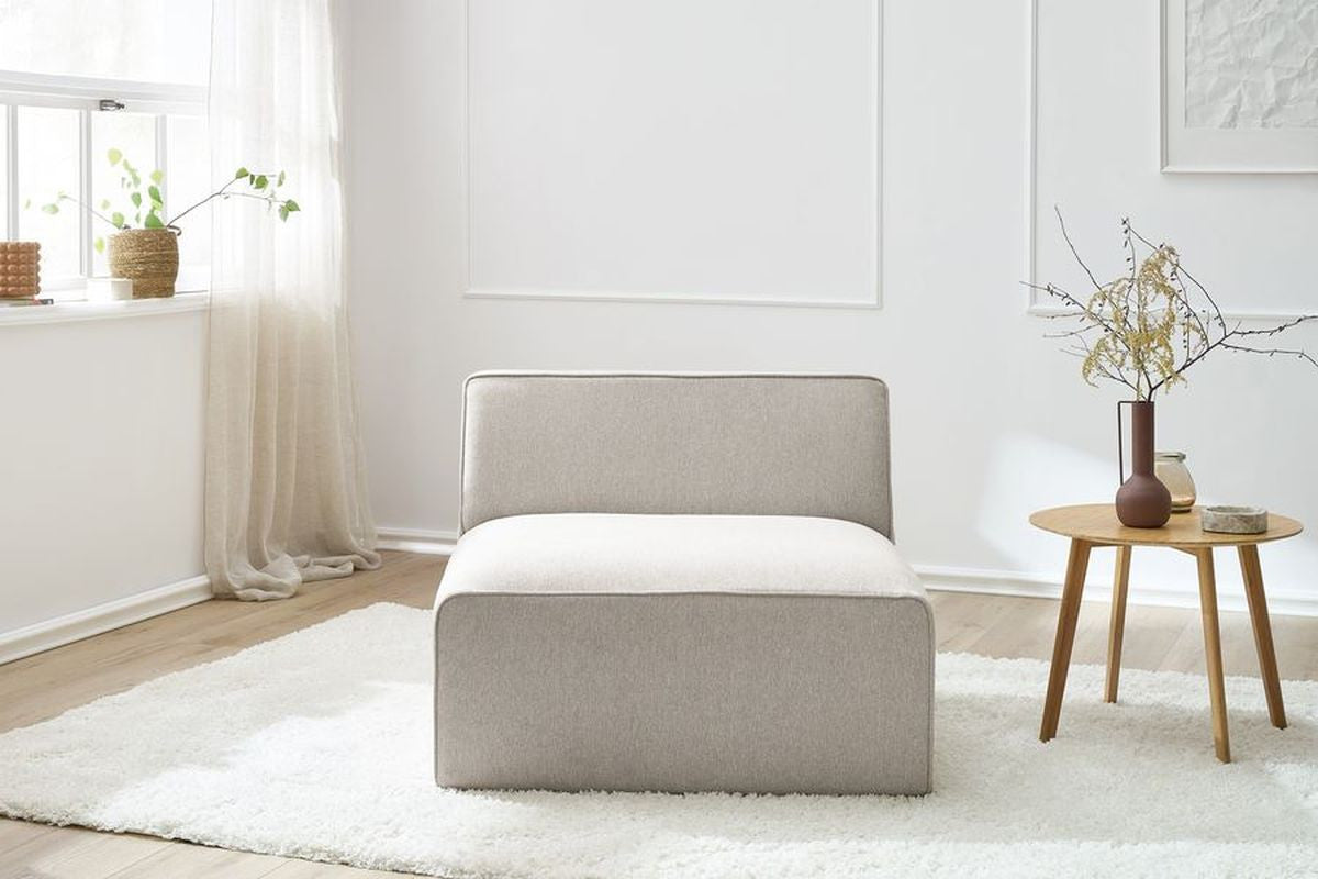 Chauffeuse 1 place pour canapé modulable MEGEVE tissu chiné