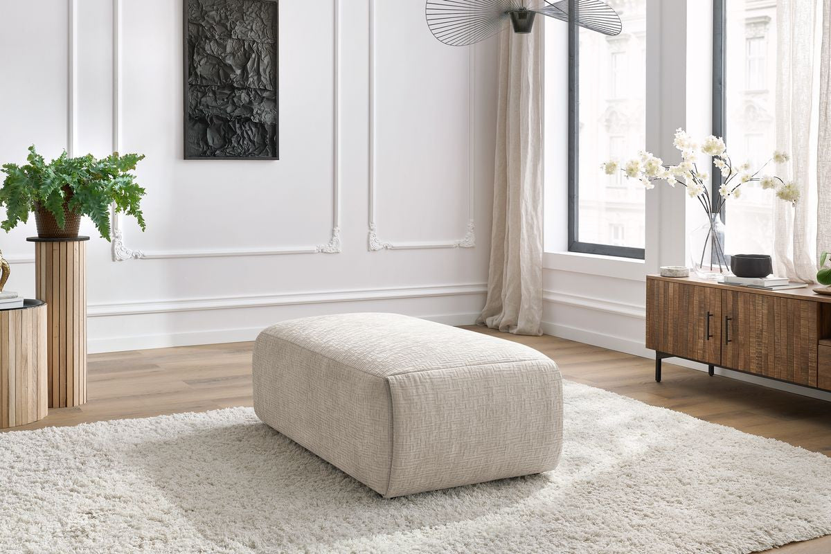 Pouf petit JEANNE tissu texturé