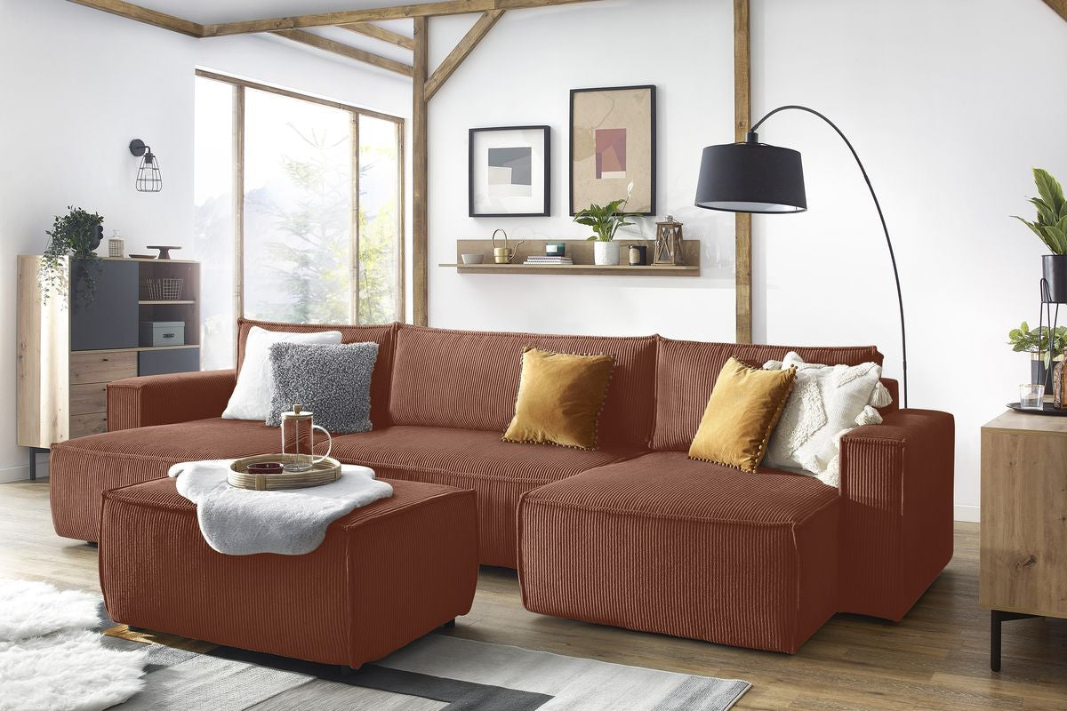 Pouf NIHAD velours côtelé