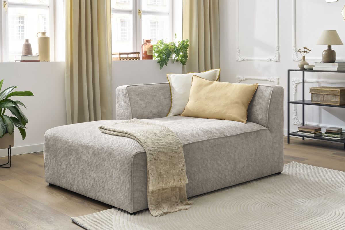 Méridienne pour canapé modulable MEGEVE tissu texturé