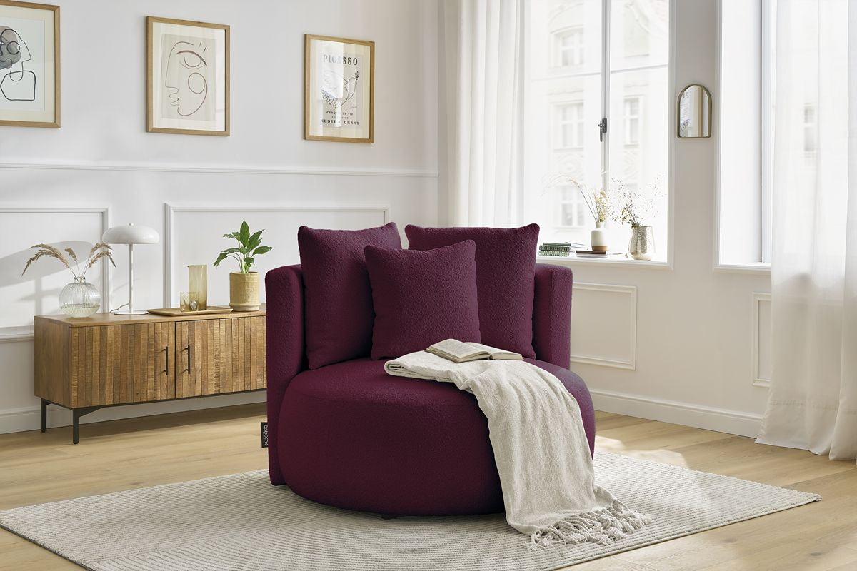 Fauteuil CESAR tissu bouclette
