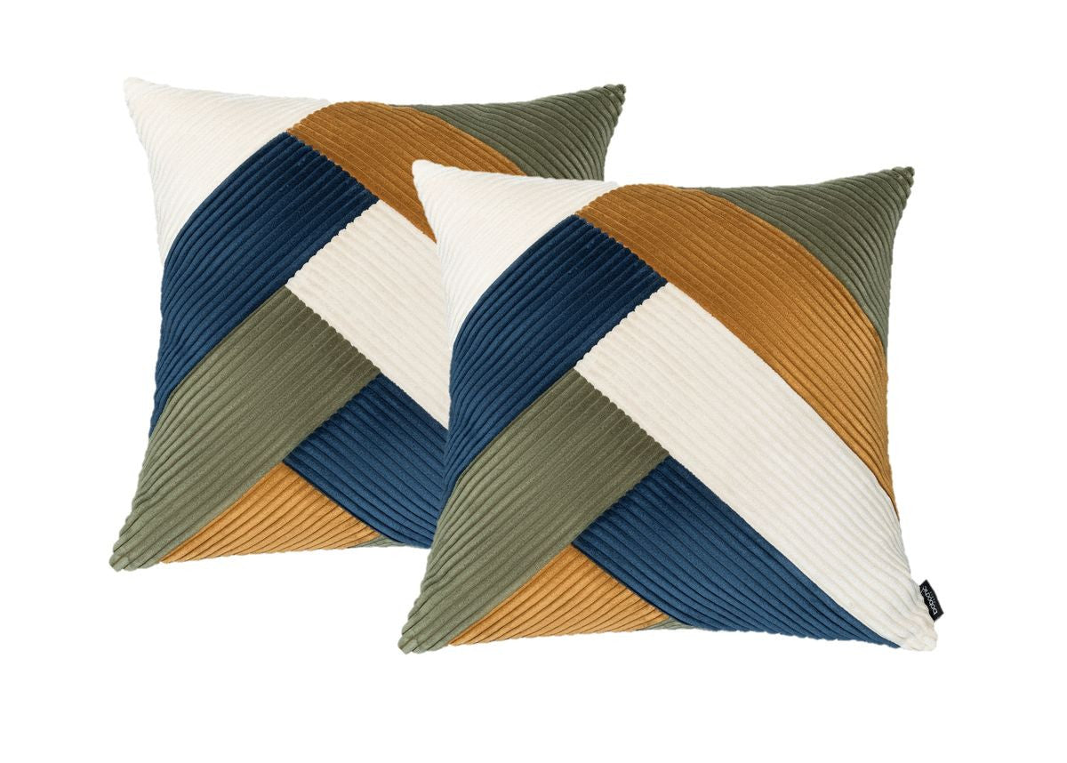 Lot de 2 coussins patchwork réversibles LARA