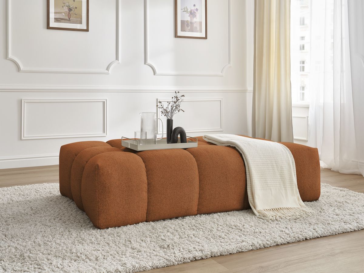 Pouf EVEREST tissu chiné