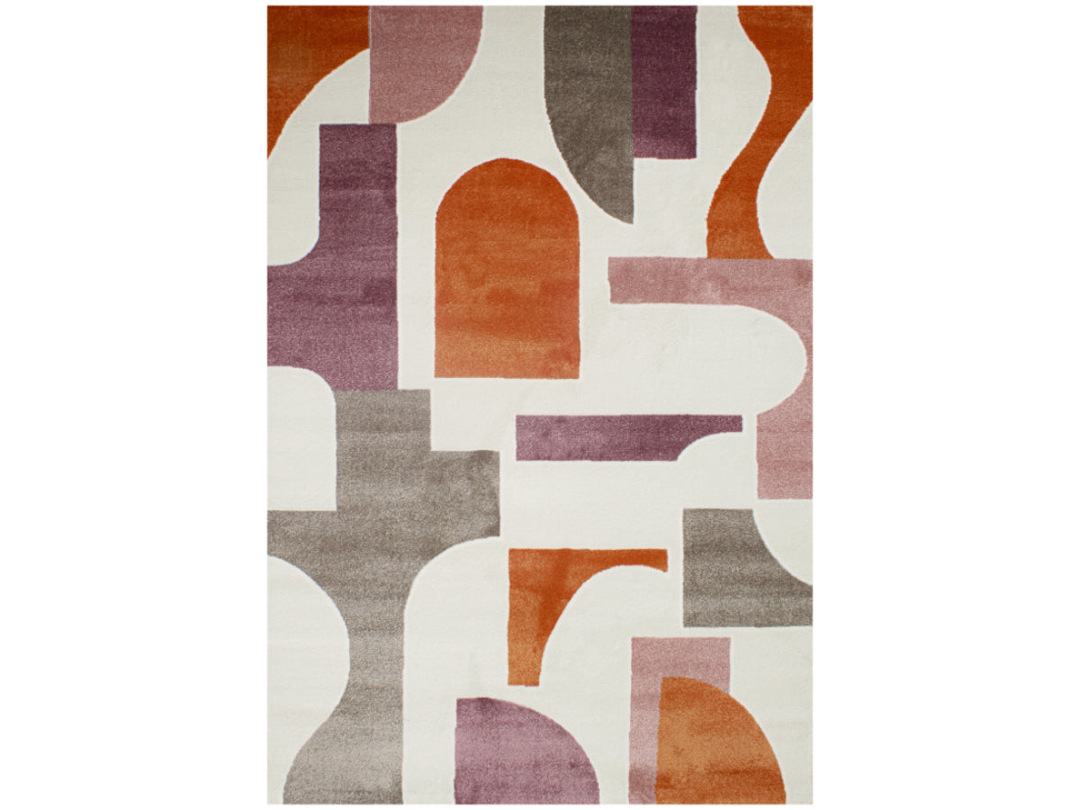 Tapis poils courts OLIVIA motif géometrique