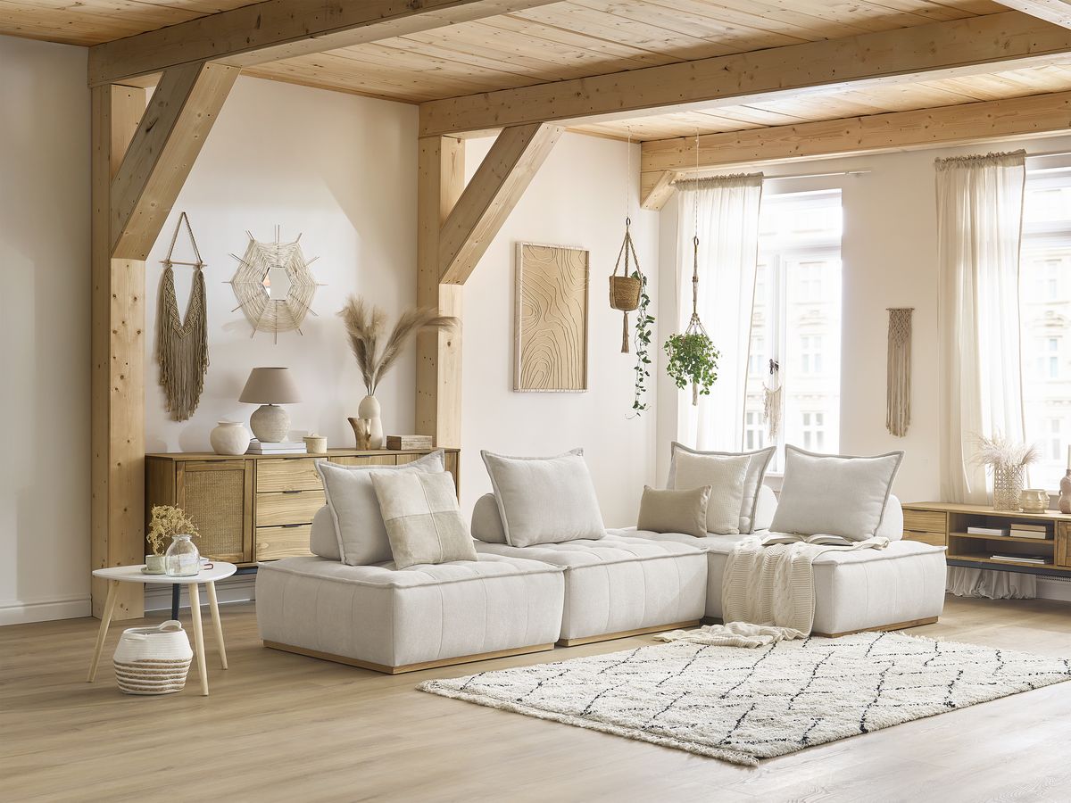 ELISA modulaire hoekbank met 2 eenpersoonsfauteuils en 1 tweepersoonsfauteuil
