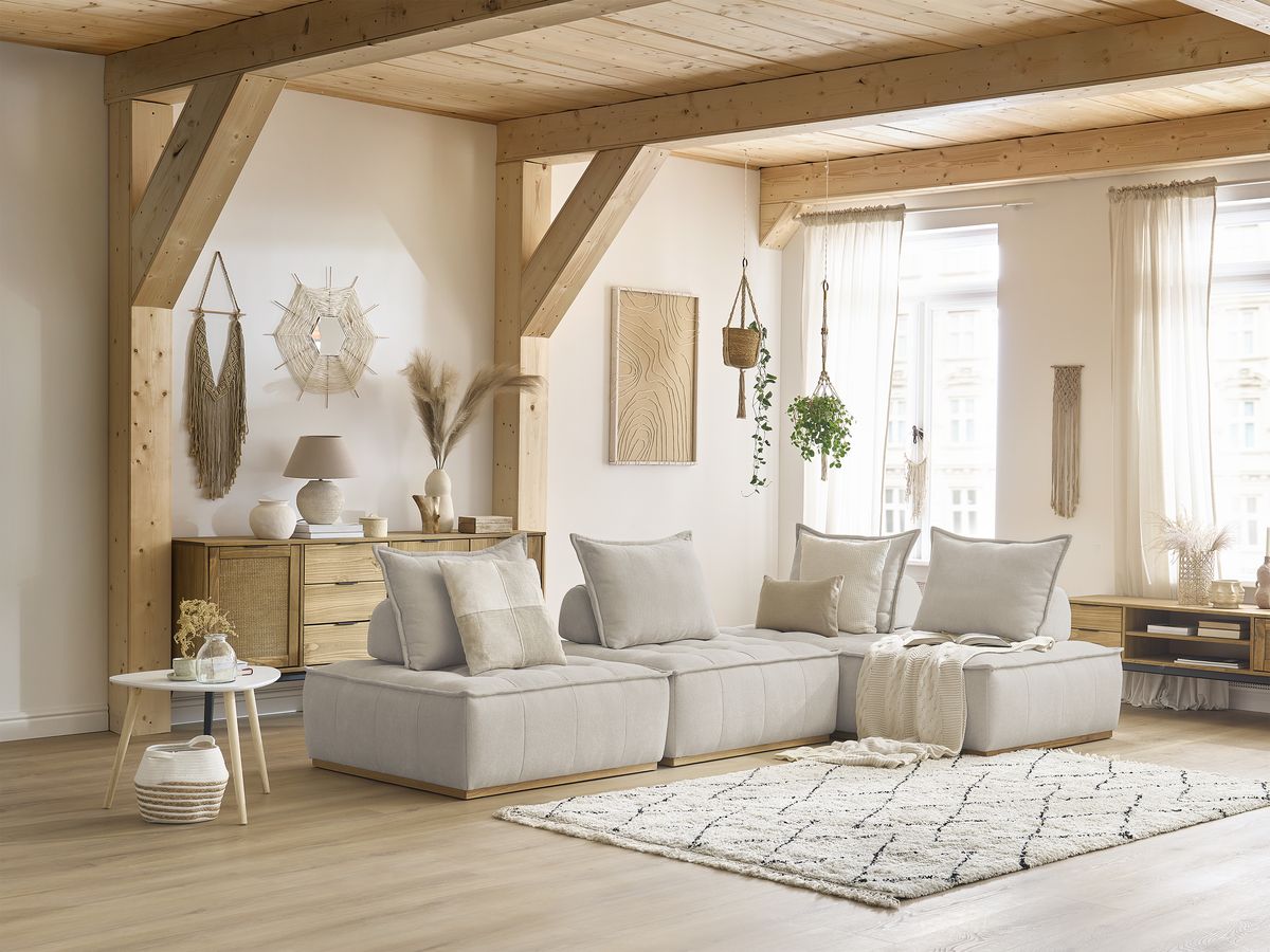 ELISA modulaire hoekbank met 2 eenpersoonsfauteuils en 1 tweepersoonsfauteuil