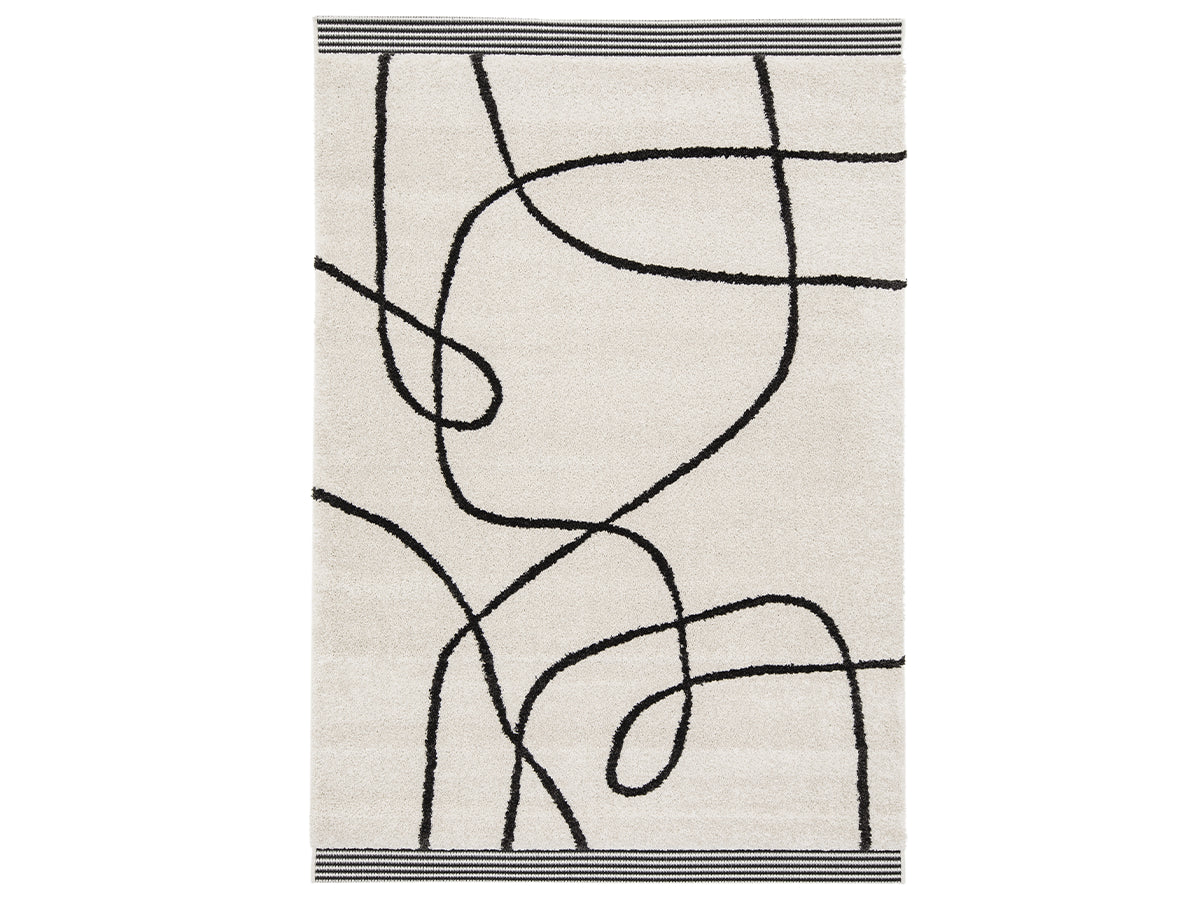 Tapis poils courts BROOKE motif abstrait
