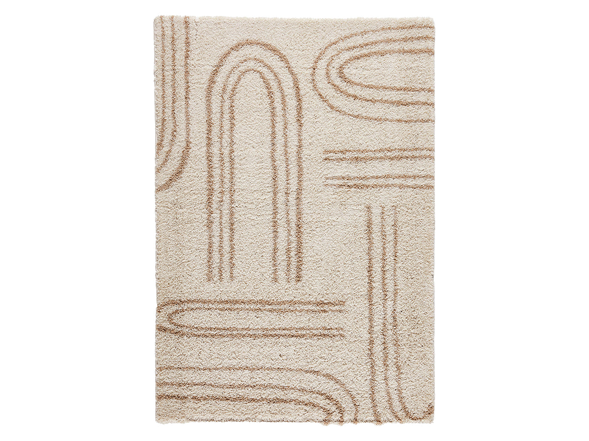 Tapis shaggy YONA motif abstrait