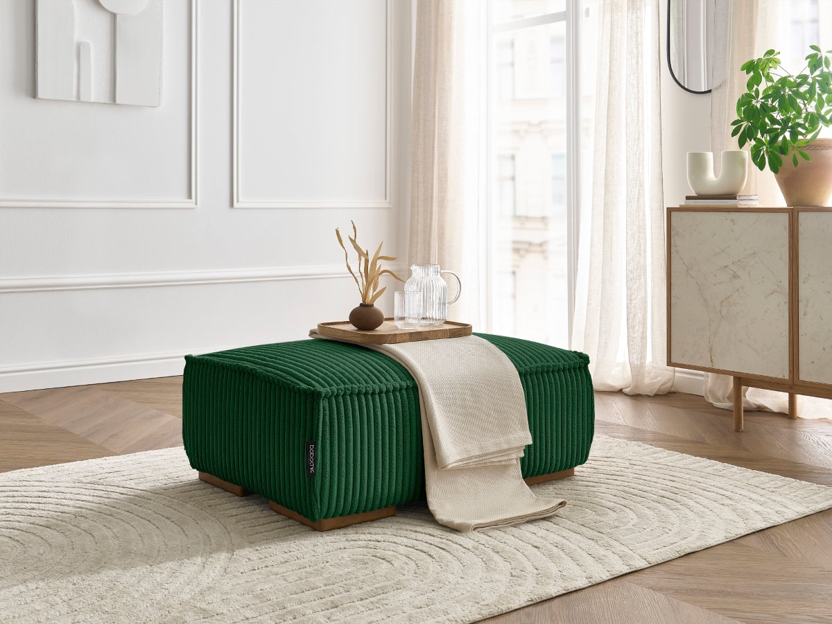 Pouf CHELSEA gros côtelé doux