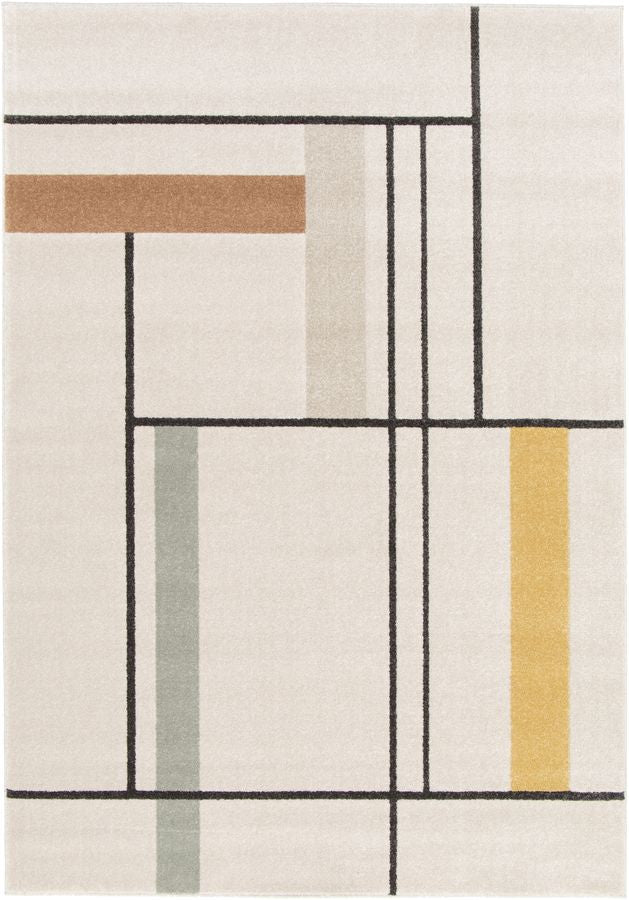 Tapis poils courts EMILIEN motifs abstraits
