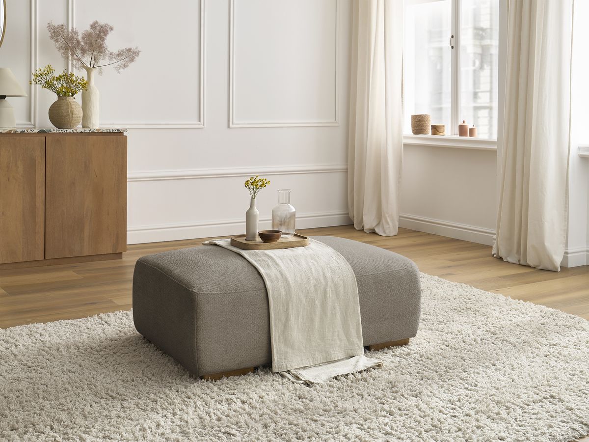 Pouf SIDONIE tissu chiné