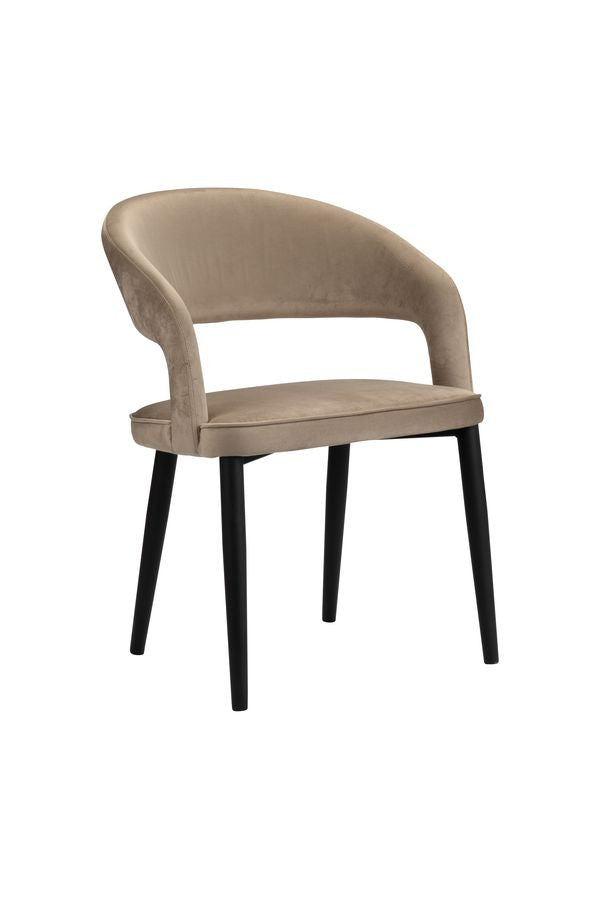 Lot de 2 chaises LOUIS tissu velours