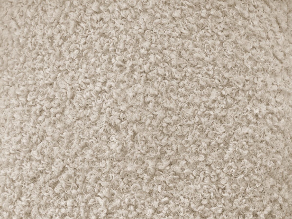 tissu bouclette type c de couleur beige