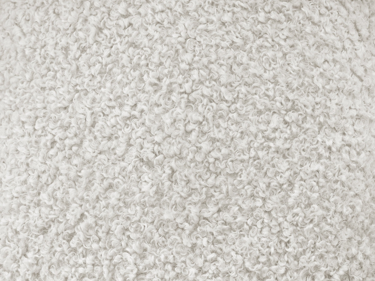 tissu bouclette type c de couleur blanc