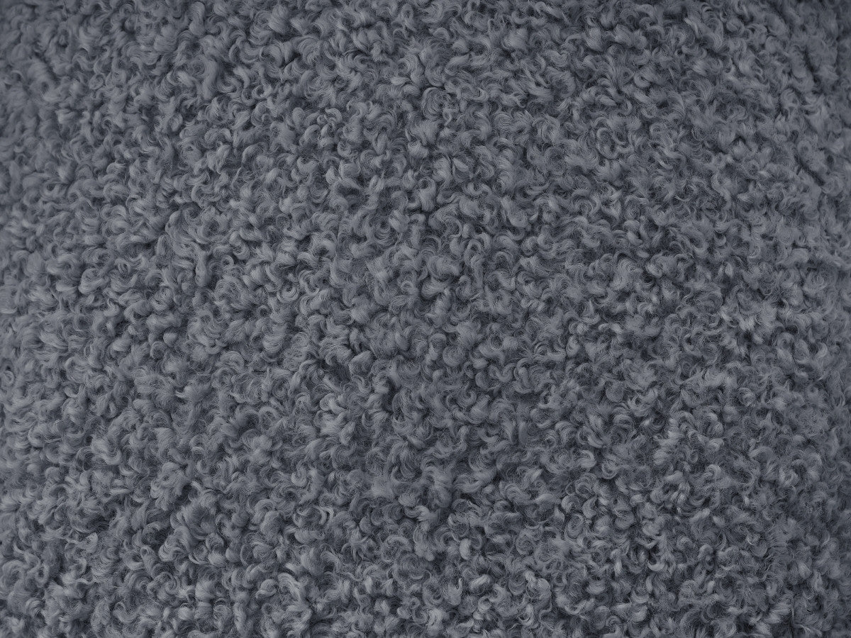 tissu bouclette type c de couleur gris foncé
