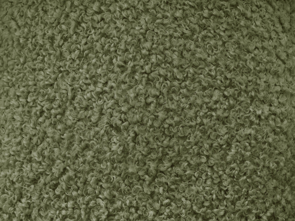 tissu bouclette type c de couleur vert