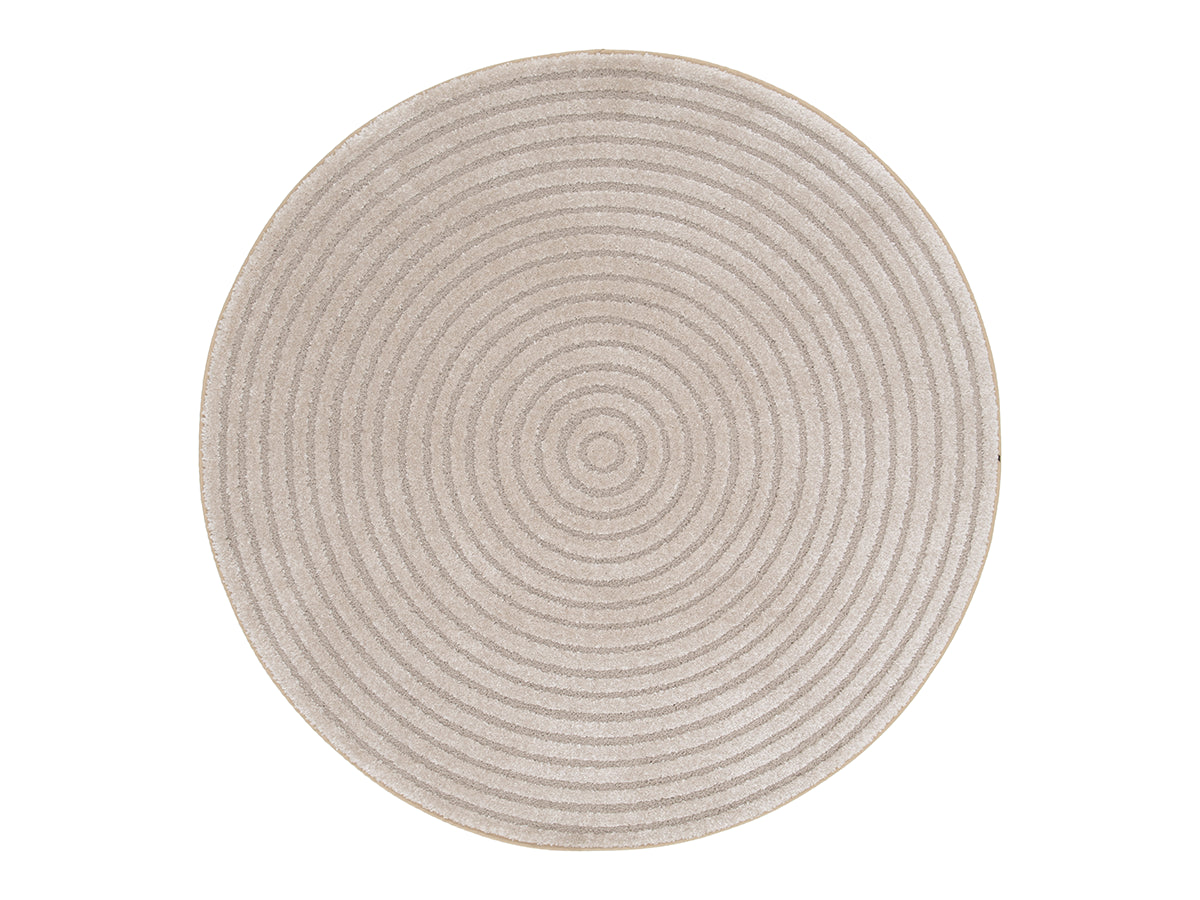 Tapis rond poils ras ONDELIA motif géométrique